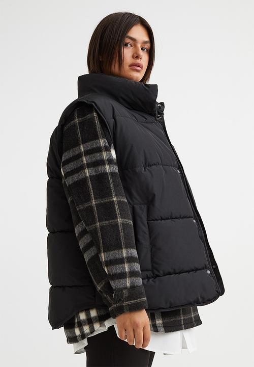 H&M - Puffer gilet - black