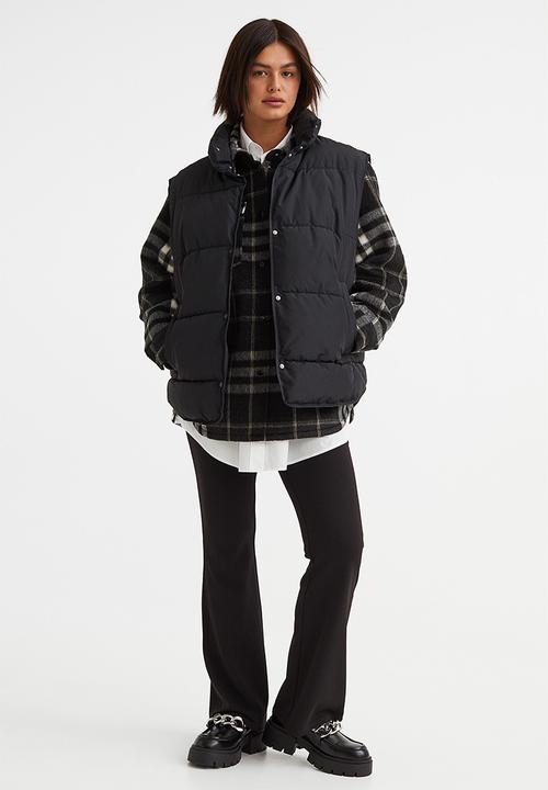H&M - Puffer gilet - black