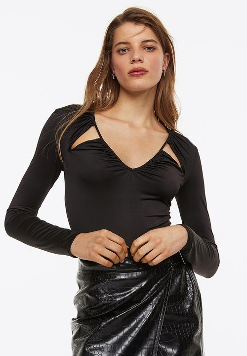H&M - Cut-out thong body - black