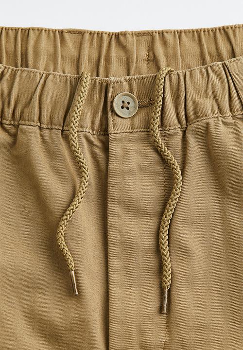 H&M - Relaxed fit twill trousers - khaki beige