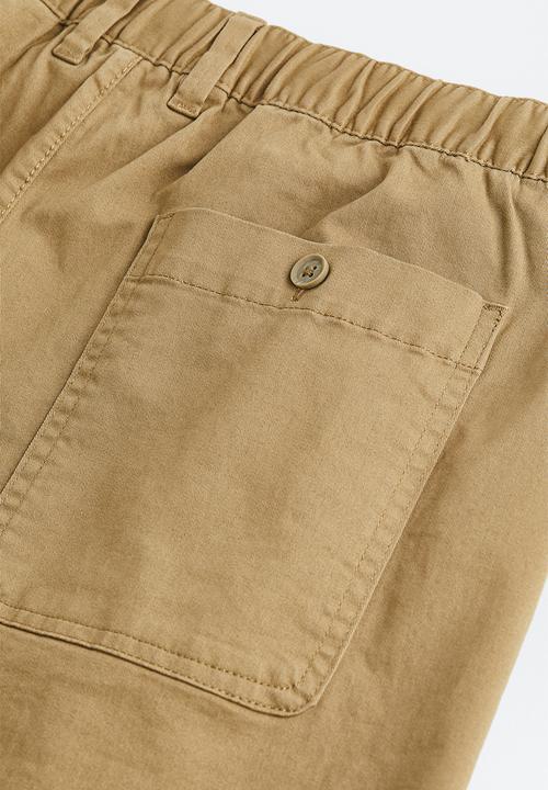 H&M - Relaxed fit twill trousers - khaki beige