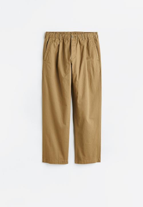 H&M - Relaxed fit twill trousers - khaki beige