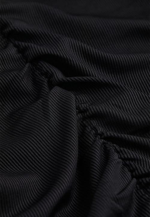 H&M - Draped jersey dress - black