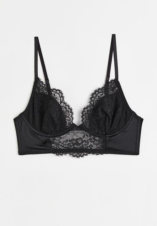 H&M - Lace bustier - black