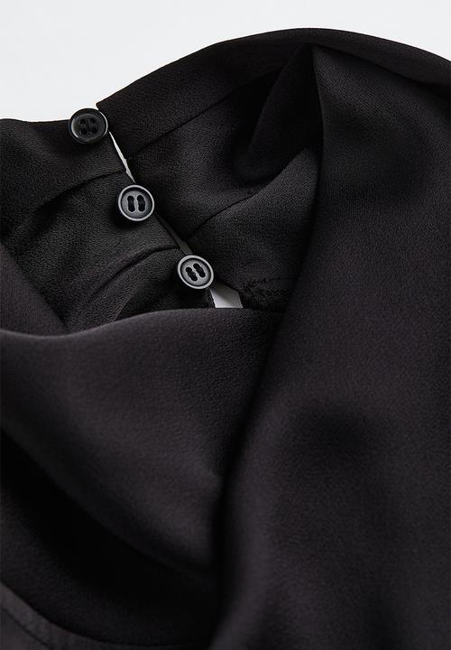 H&M - Draped blouse - black