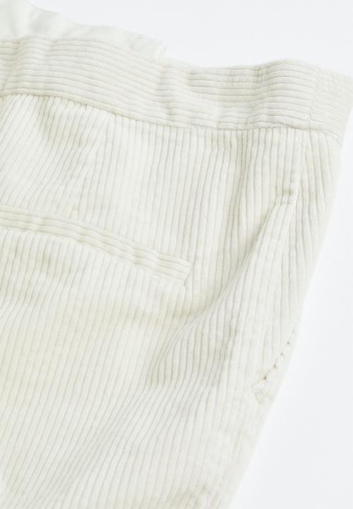 H&M - Flared corduroy trousers - cream