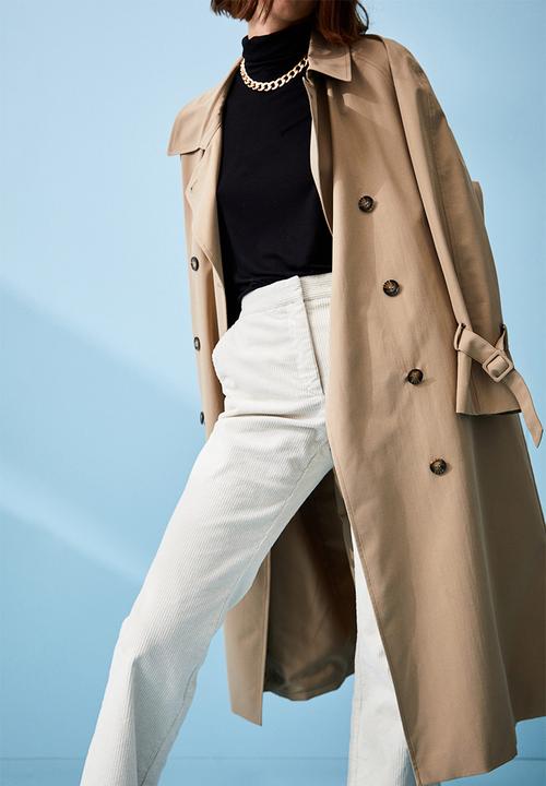 H&M - Flared corduroy trousers - cream