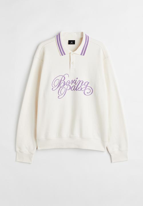 H&M - Regular fit polo shirt - cream/boring pals