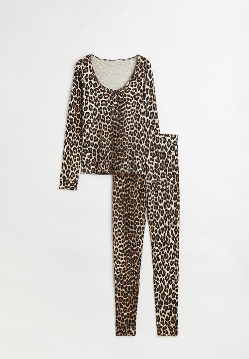 H&M - Pyjamas - beige/leopard print