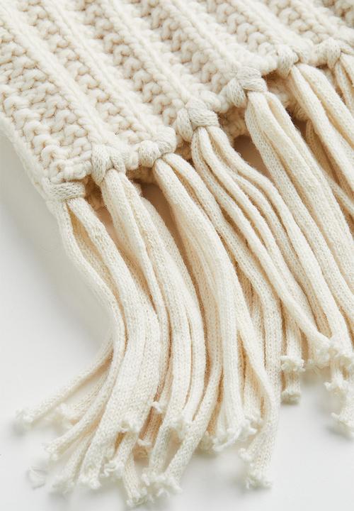 H&M - Fringe-trimmed jumper - white