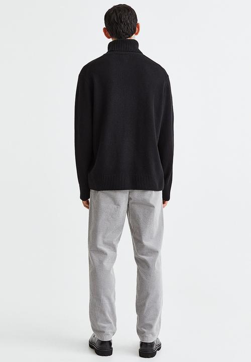 H&M - Regular fit corduroy trousers - light grey