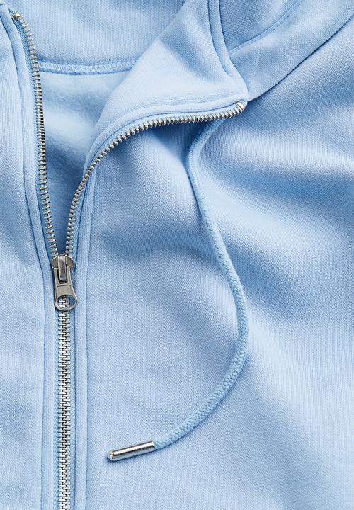 H&M - Zip-through hoodie - light blue