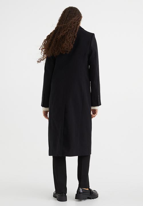 H&M - Single-breasted coat - black I