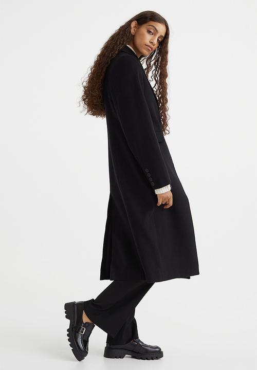 H&M - Single-breasted coat - black I