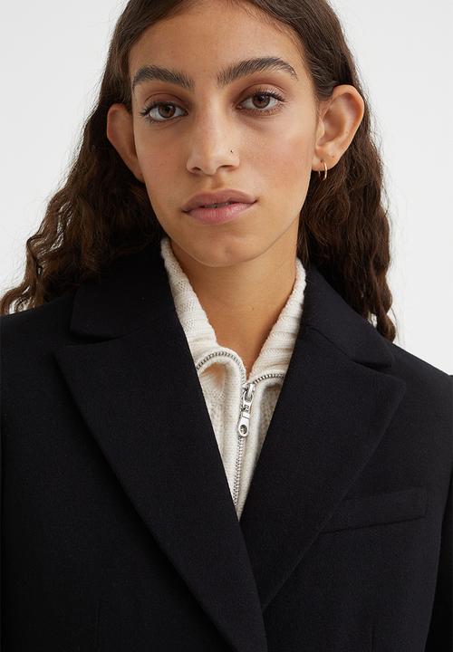 H&M - Single-breasted coat - black I
