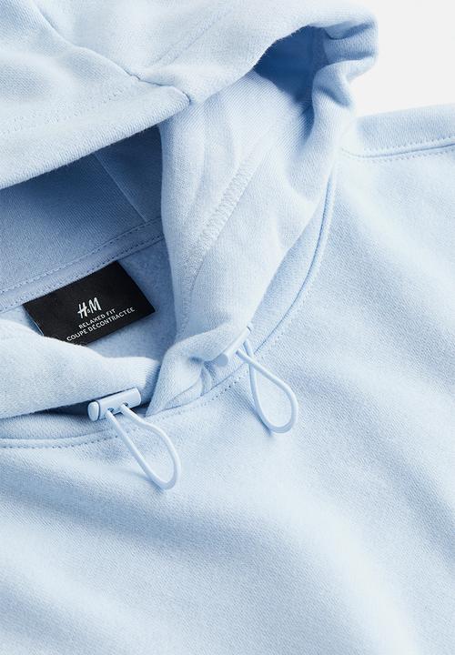H&M - Relaxed fit hoodie - light blue/nasa