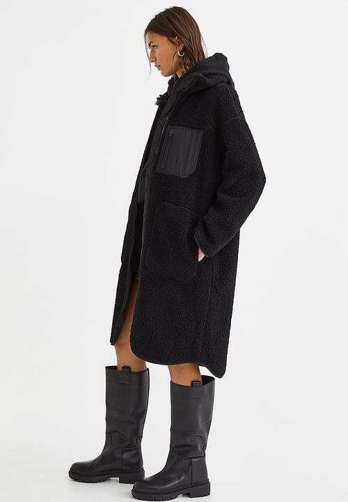 H&M - Teddy jacket - black