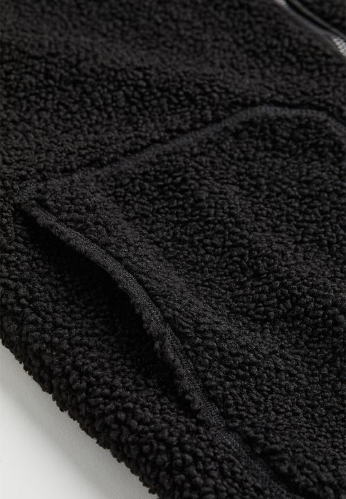 H&M - Teddy jacket - black