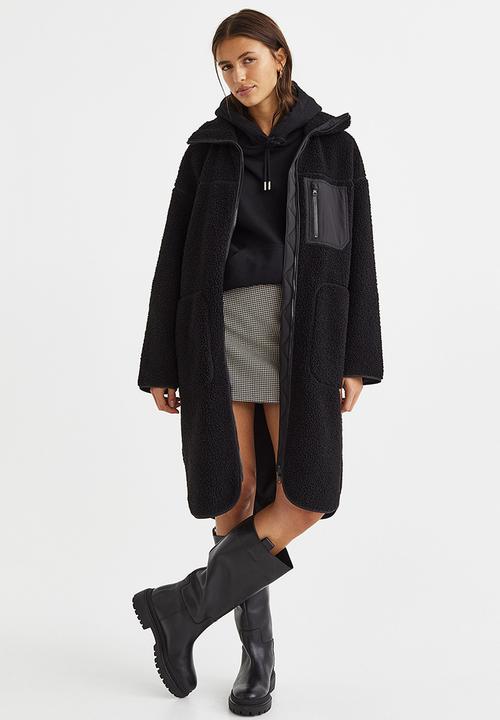 H&M - Teddy jacket - black