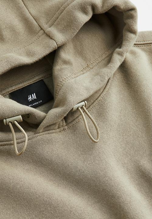 H&M - Relaxed fit hoodie - khaki green/nasa