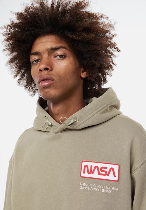 H&M - Relaxed fit hoodie - khaki green/nasa