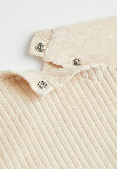 H&M - 2-piece velour set - light beige