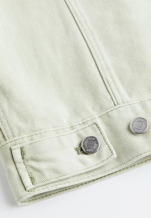 H&M - Boxy twill jacket - light green