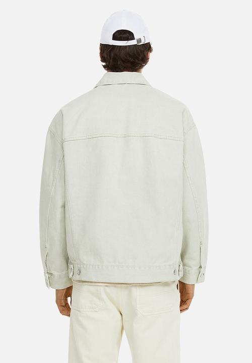 H&M - Boxy twill jacket - light green