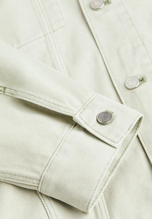 H&M - Boxy twill jacket - light green