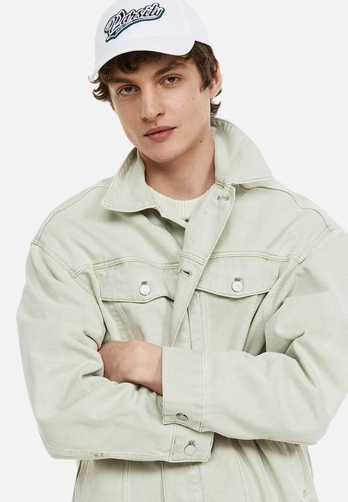 H&M - Boxy twill jacket - light green