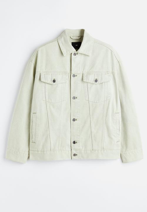 H&M - Boxy twill jacket - light green