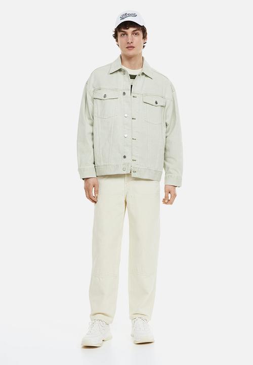 H&M - Boxy twill jacket - light green