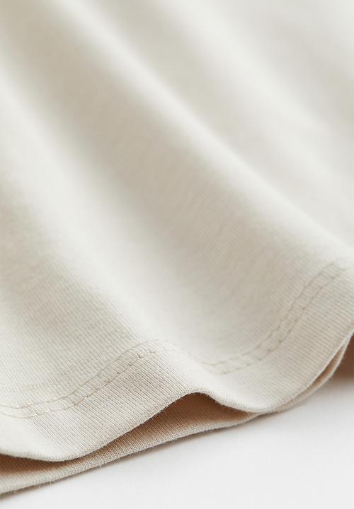 H&M - Long-sleeved jersey top - light beige