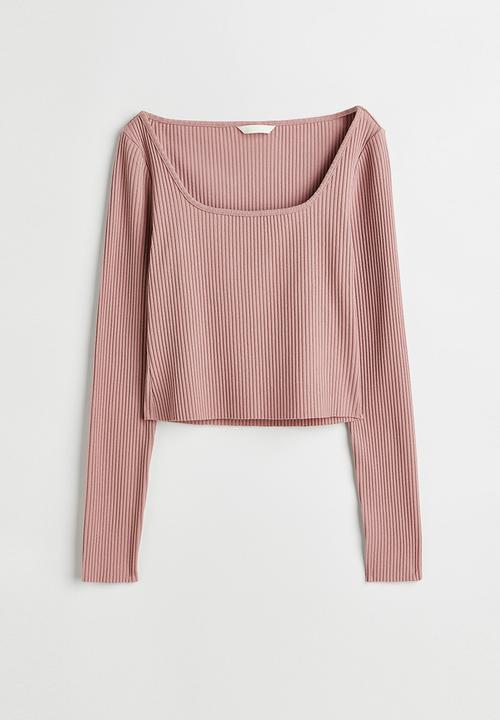 H&M - Ribbed top - old rose