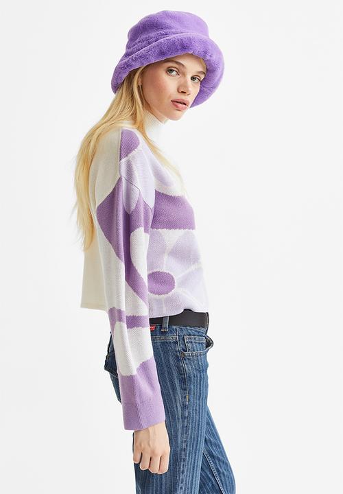 H&M - Jacquard-knit jumper - light purple/patterned