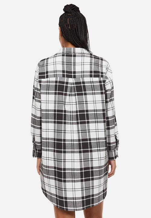 H&M - Flannel nightshirt - grey/checked
