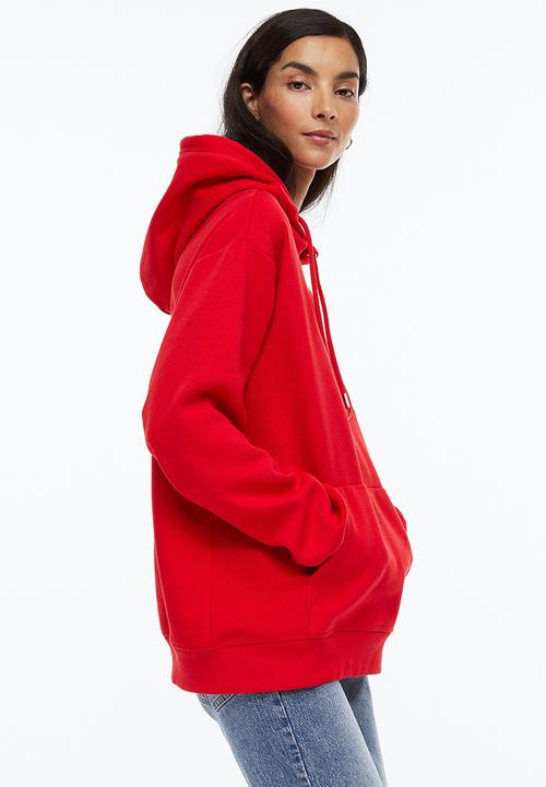 H&M - Motif-front hoodie - red/mickey mouse