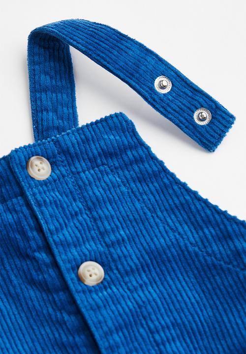 H&M - Corduroy dungarees - blue