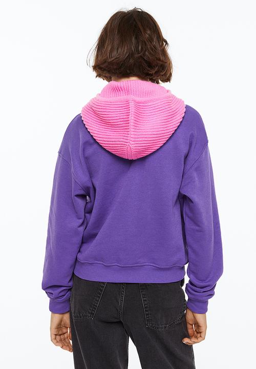 H&M - Printed sweatshirt - purple/alaska