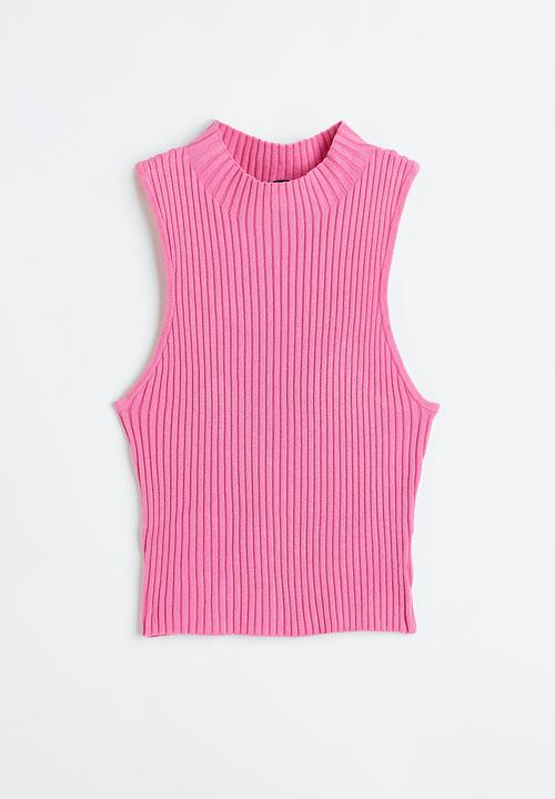 H&M - Rib-knit vest top - cerise