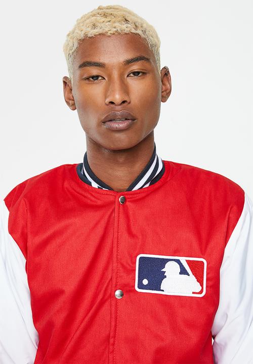 MLB - MLB Men's Pitcher Baseball Jacket - Red