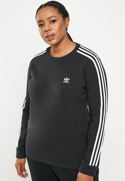 adidas Originals - Plus 3stripe long sleeve - black