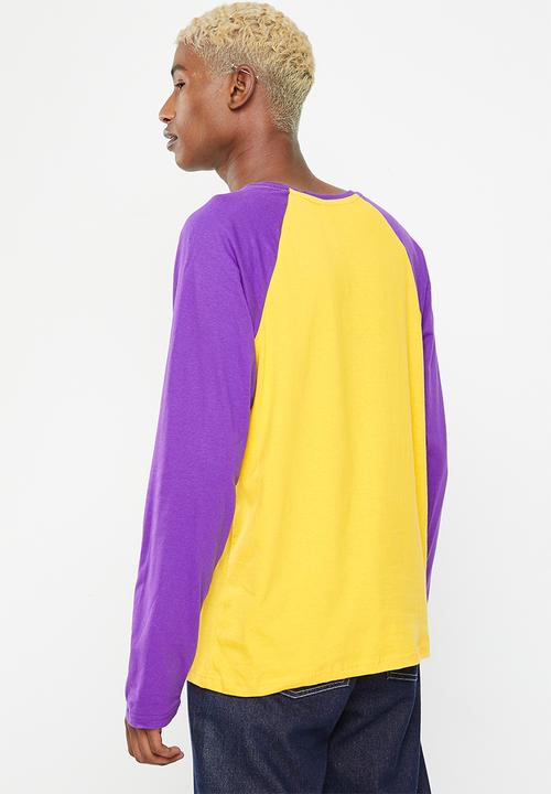 NBA - LA Lakers key long sleeve tee - yellow & purple