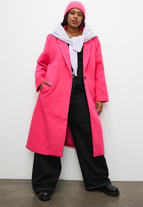 Superbalist - Single breasted blazer coat - bright pink