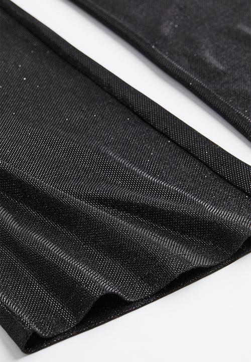 H&M - Glittery flared leggings - black