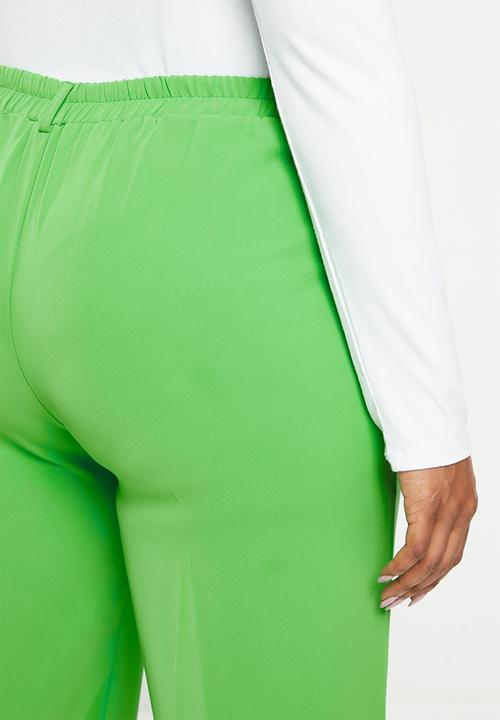 Me&B - Plus tailored tapered pant - green