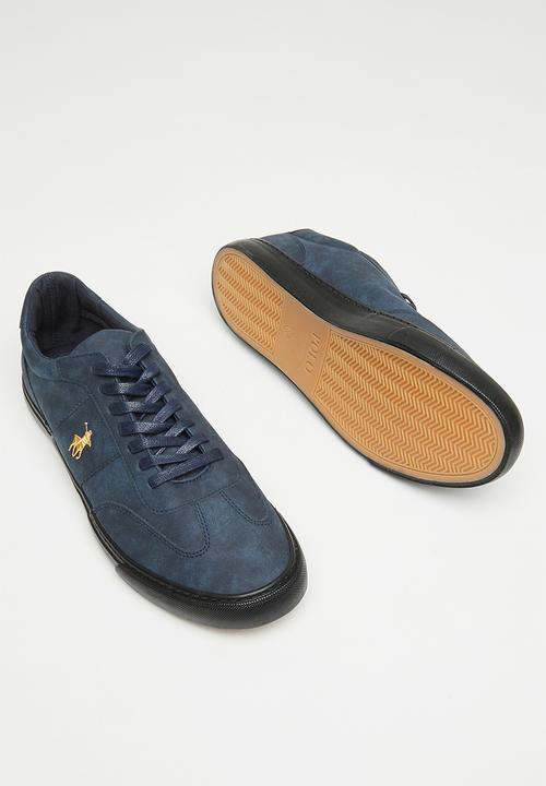 POLO - Basic gumsole pu/fabric sneaker - blue