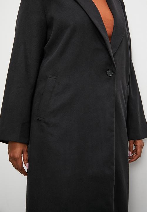 Superbalist - Single breasted blazer coat - black
