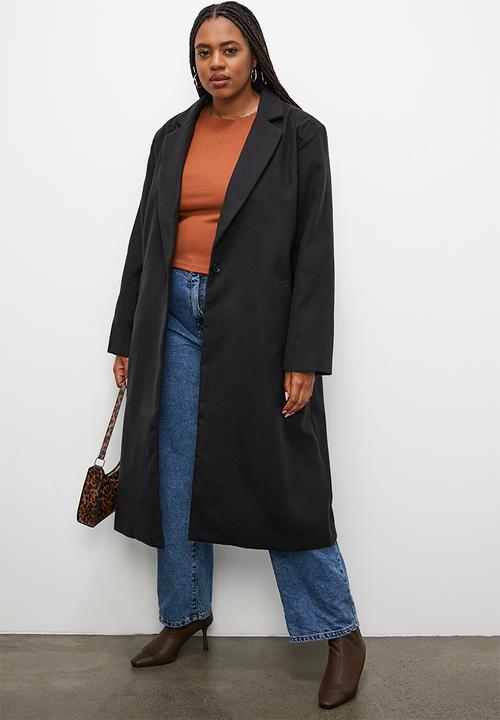 Superbalist - Single breasted blazer coat - black