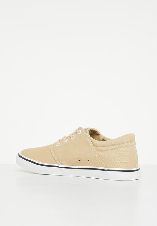 POLO - Classic canvas sneakers - stone